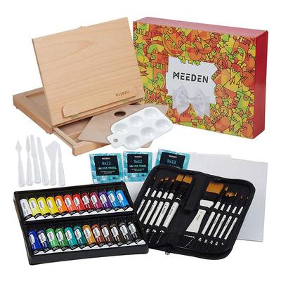 Kit pintura con caballete de 46 piezas y pinturas acrílicas (Envio Gratis)